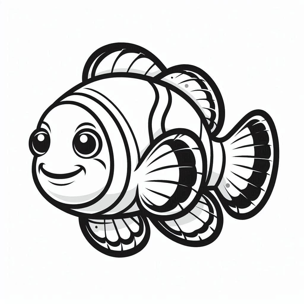 Dibujo gratuito Pez Payaso #218312 de la coleccion Animales para imprimir