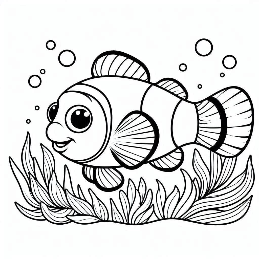 Dibujo gratuito Pez Payaso #218333 de la coleccion Animales para imprimir