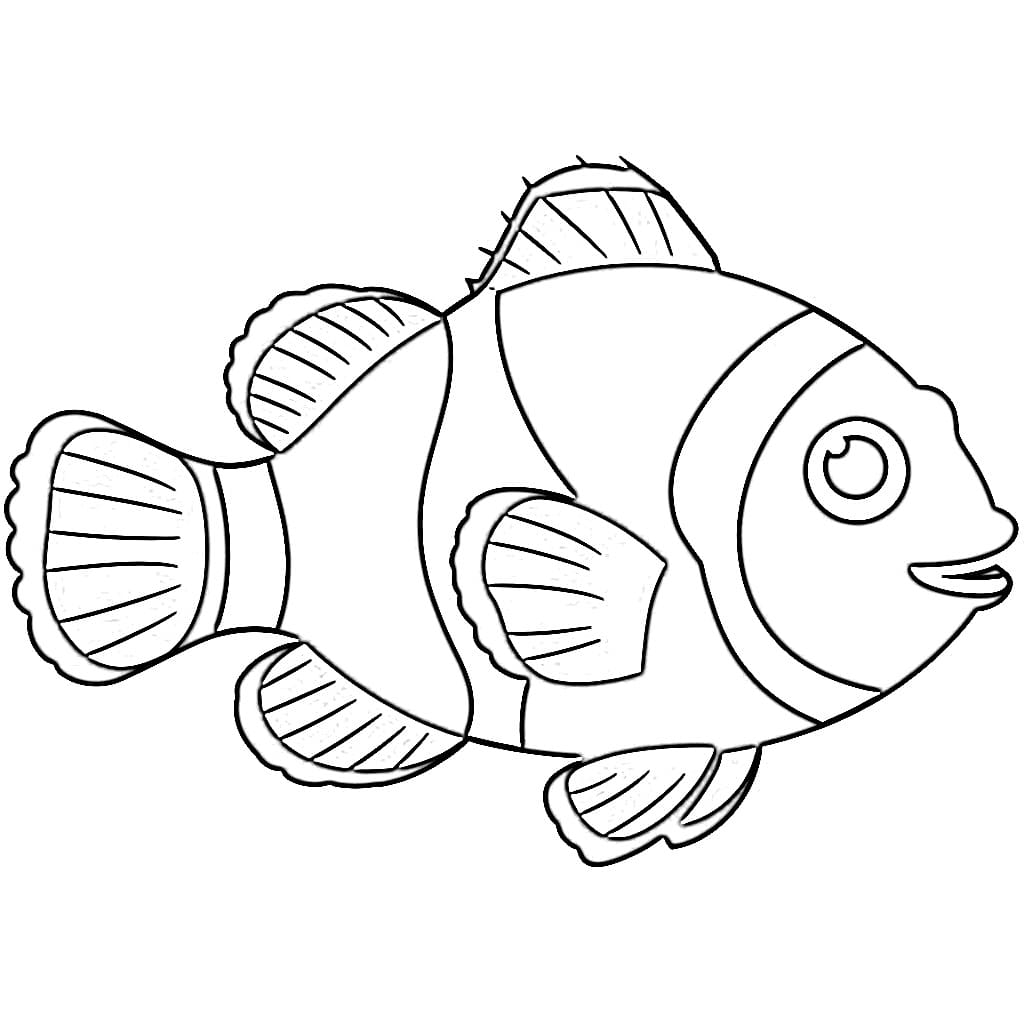 Dibujo gratuito Pez Payaso #218335 de la coleccion Animales para imprimir