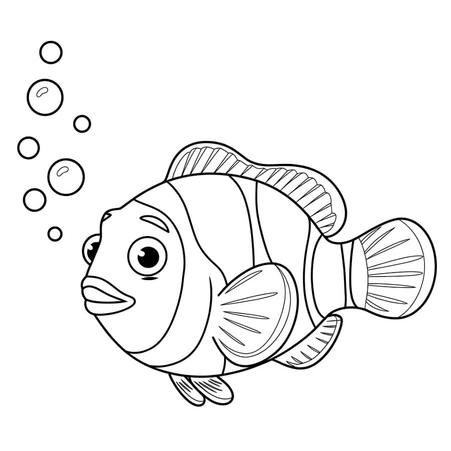 Dibujo gratuito Pez Payaso #218338 de la coleccion Animales para imprimir