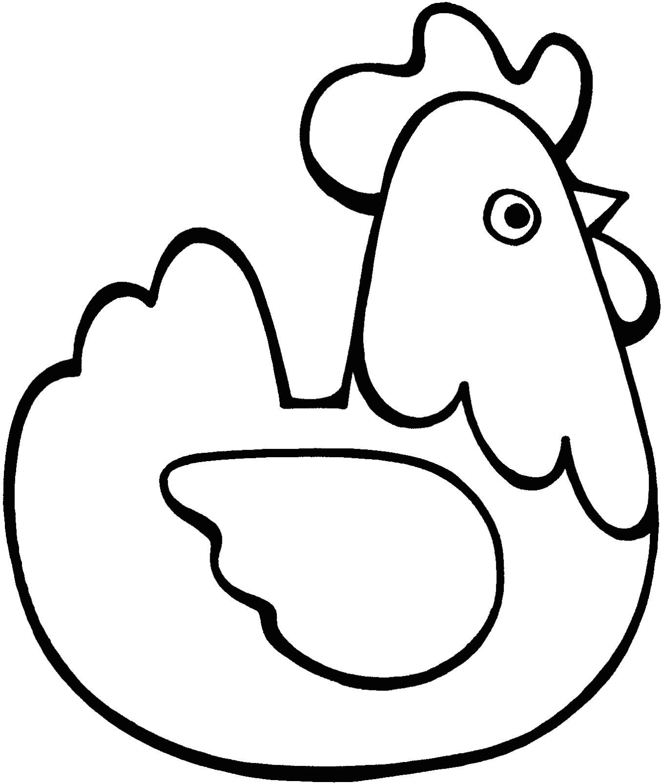 Dibujos de Pollo (Animales) para colorear – Páginas imprimibles gratis