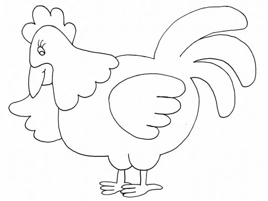 Dibujo para colorear: Pollo (Animales) #17259 - Dibujos para Colorear e Imprimir Gratis