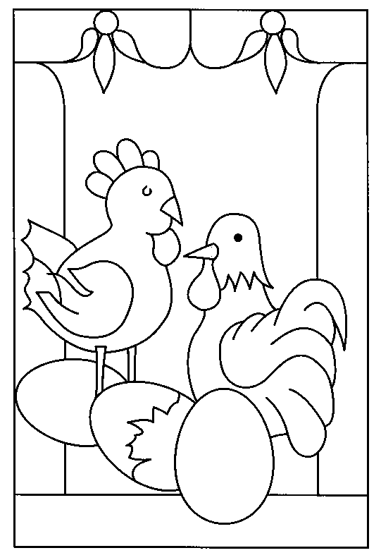 Dibujo para colorear: Pollo (Animales) #17270 - Dibujos para Colorear e Imprimir Gratis
