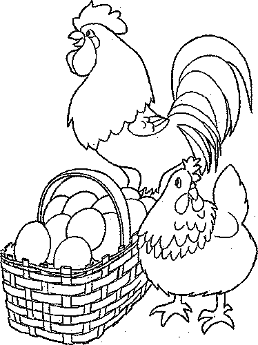 Dibujo para colorear: Pollo (Animales) #17300 - Dibujos para Colorear e Imprimir Gratis