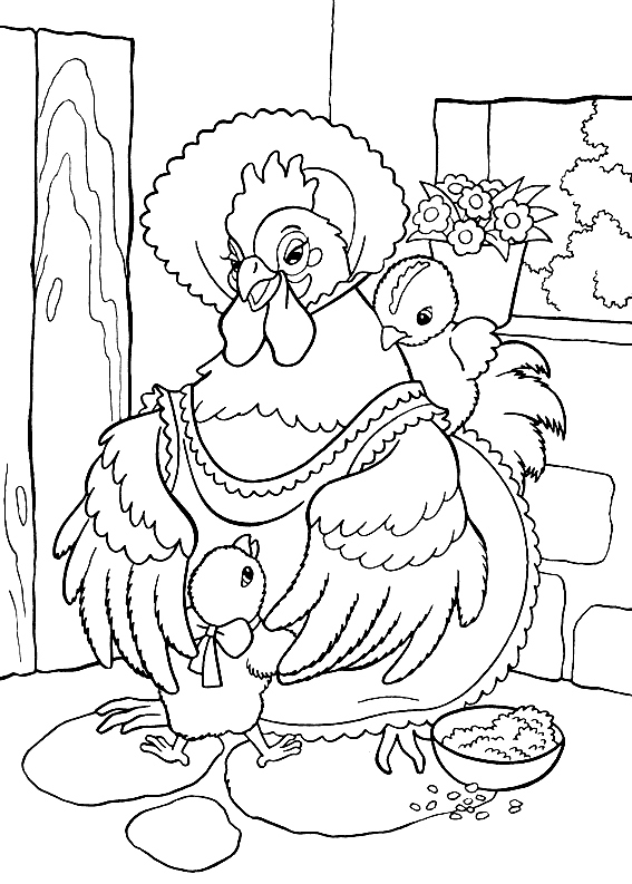 Dibujo para colorear: Pollo (Animales) #17308 - Dibujos para Colorear e Imprimir Gratis
