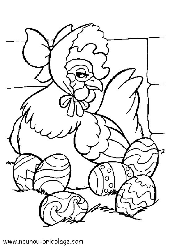 Dibujo para colorear: Pollo (Animales) #17345 - Dibujos para Colorear e Imprimir Gratis