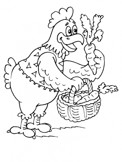Dibujo para colorear: Pollo (Animales) #17346 - Dibujos para Colorear e Imprimir Gratis