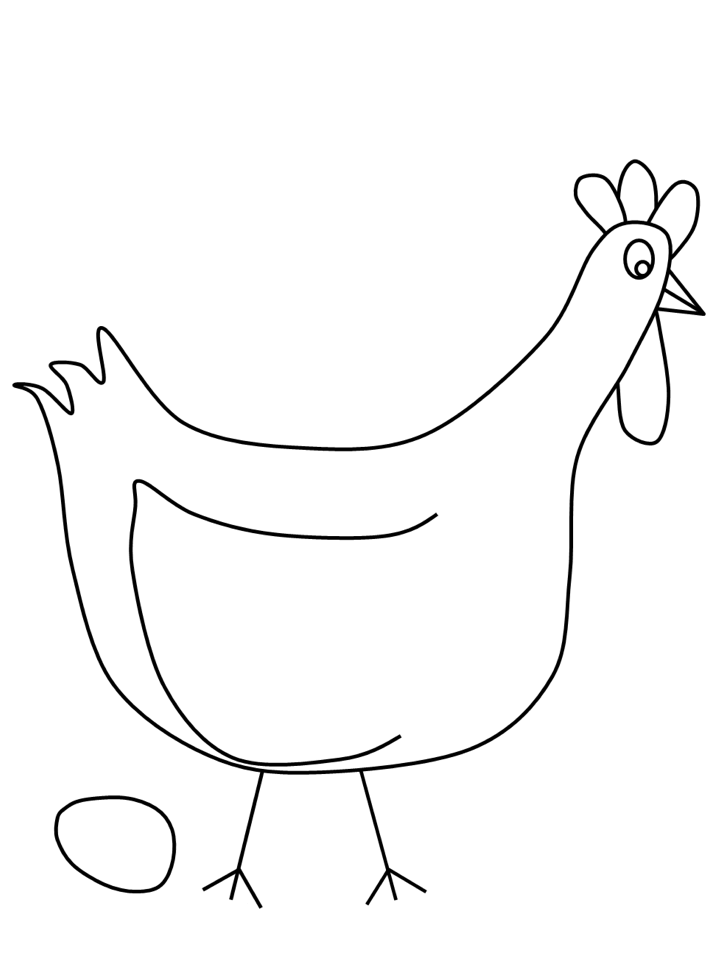 Dibujo para colorear: Pollo (Animales) #17359 - Dibujos para Colorear e Imprimir Gratis