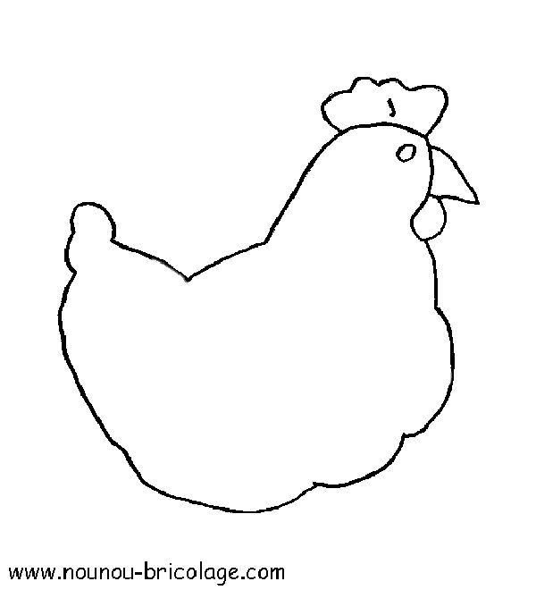 Dibujo para colorear: Pollo (Animales) #17417 - Dibujos para Colorear e Imprimir Gratis