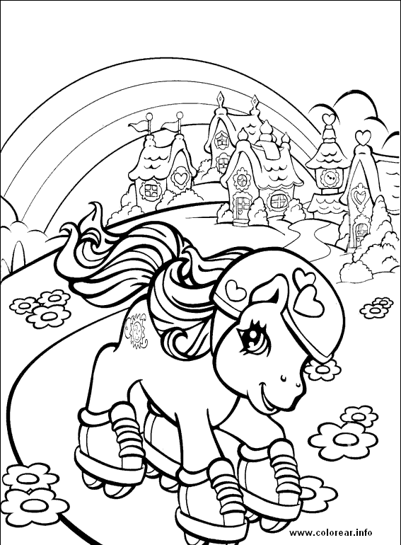 Dibujo para colorear: Poni (Animales) #17864 - Dibujos para Colorear e Imprimir Gratis