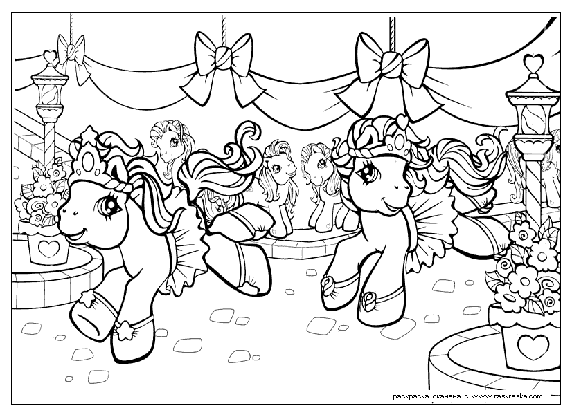 Dibujo para colorear: Poni (Animales) #17892 - Dibujos para Colorear e Imprimir Gratis