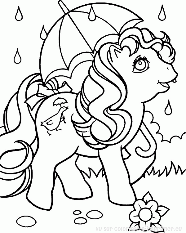 Dibujo para colorear: Poni (Animales) #17899 - Dibujos para Colorear e Imprimir Gratis