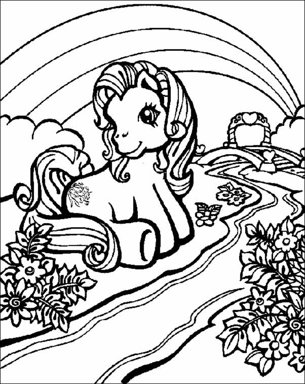 Dibujo para colorear: Poni (Animales) #17903 - Dibujos para Colorear e Imprimir Gratis