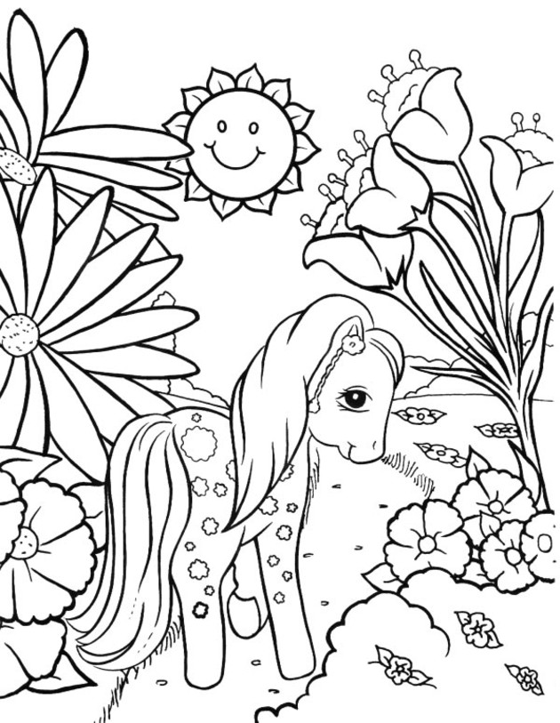 Dibujo para colorear: Poni (Animales) #17921 - Dibujos para Colorear e Imprimir Gratis