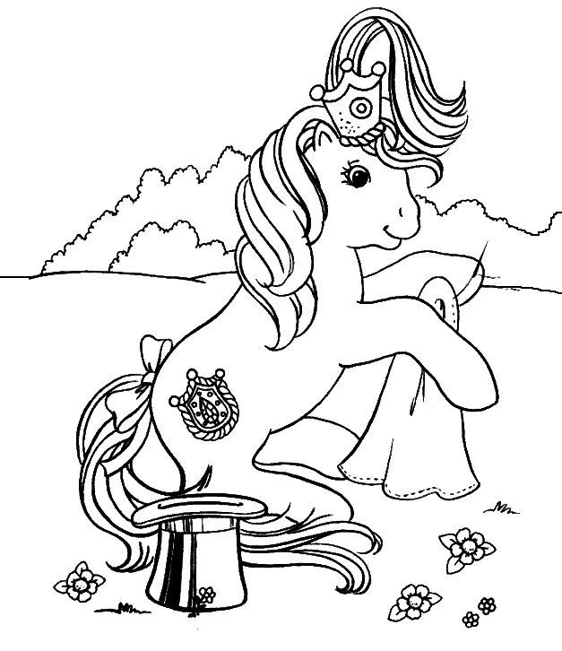 Dibujo para colorear: Poni (Animales) #17930 - Dibujos para Colorear e Imprimir Gratis