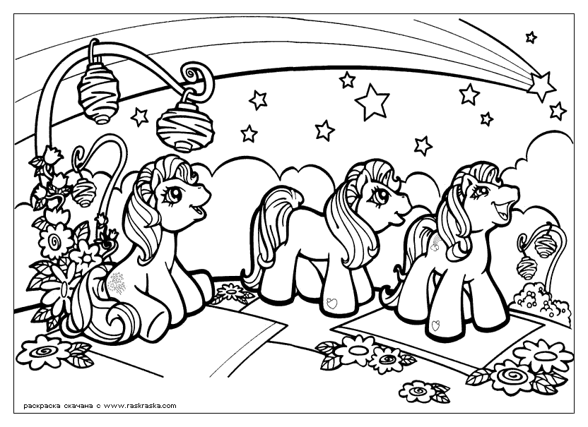 Dibujo para colorear: Poni (Animales) #17965 - Dibujos para Colorear e Imprimir Gratis