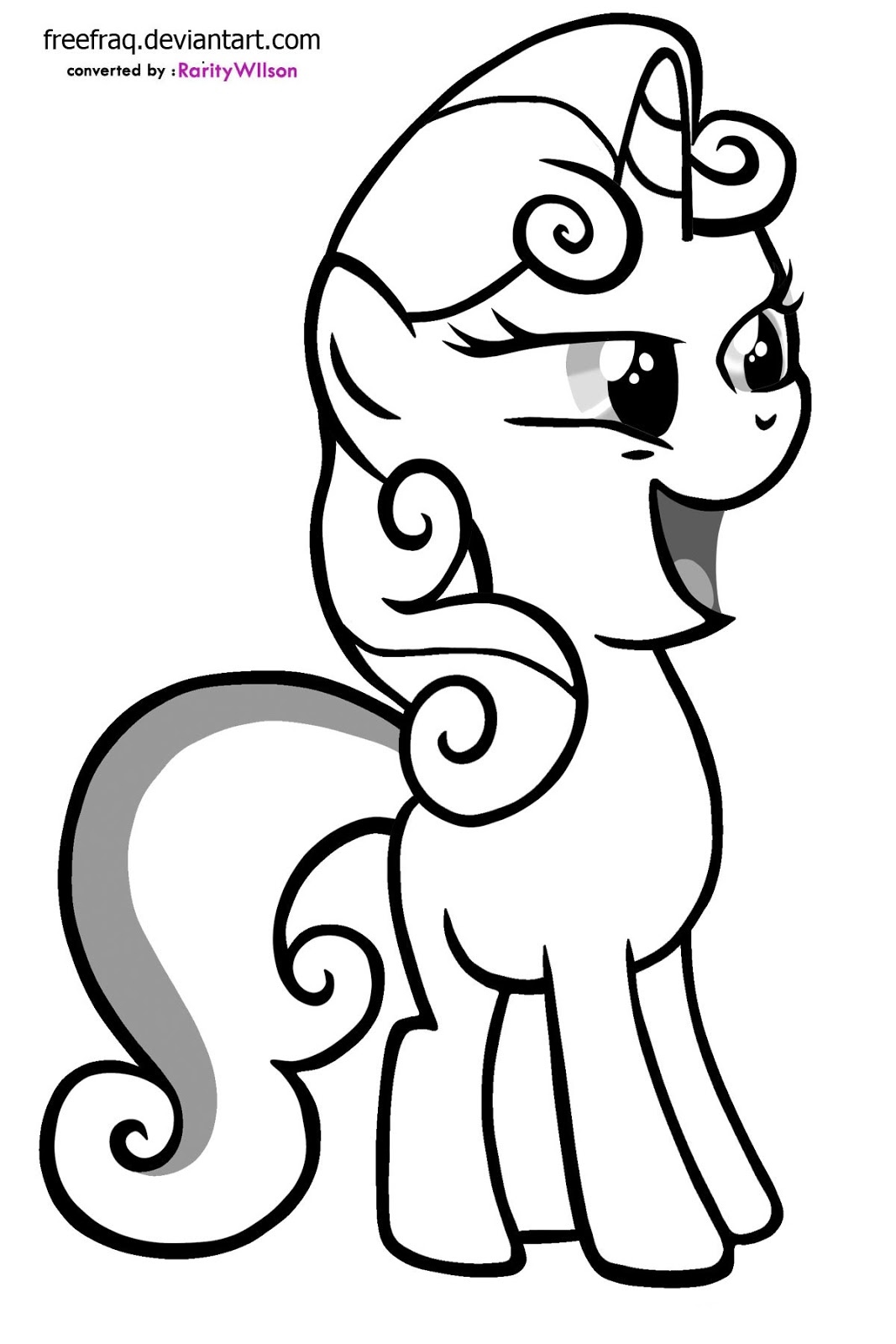 Dibujo para colorear: Poni (Animales) #18003 - Dibujos para Colorear e Imprimir Gratis