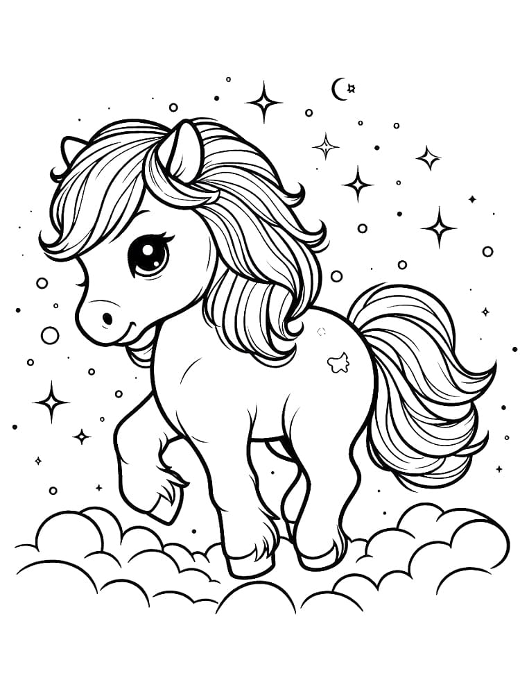 Dibujo gratuito Poni #210315 de la coleccion Animales para imprimir