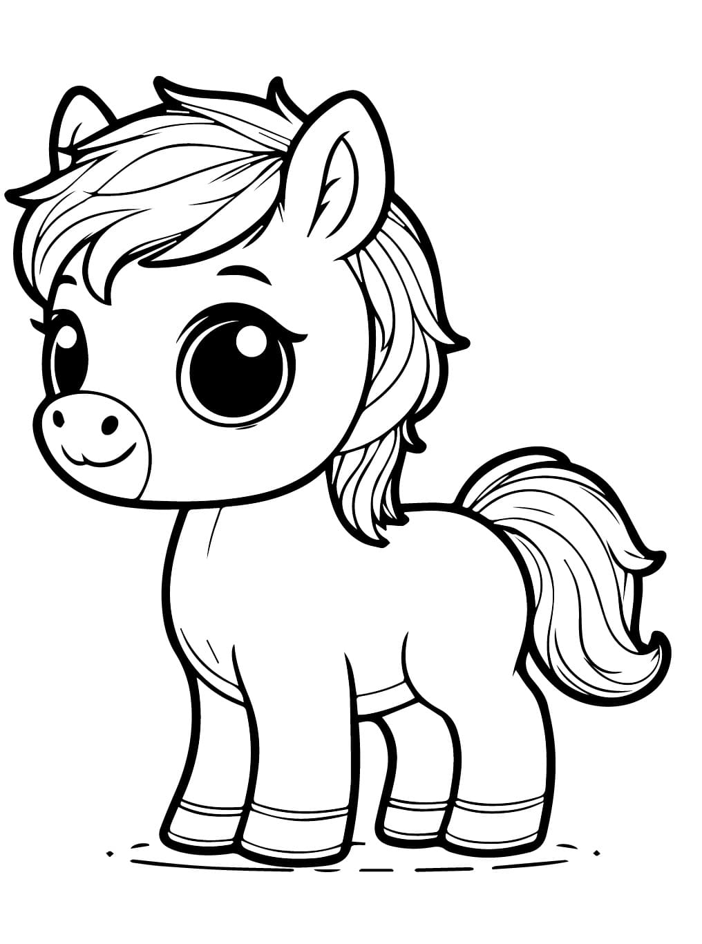 Dibujo gratuito Poni #214233 de la coleccion Animales para imprimir