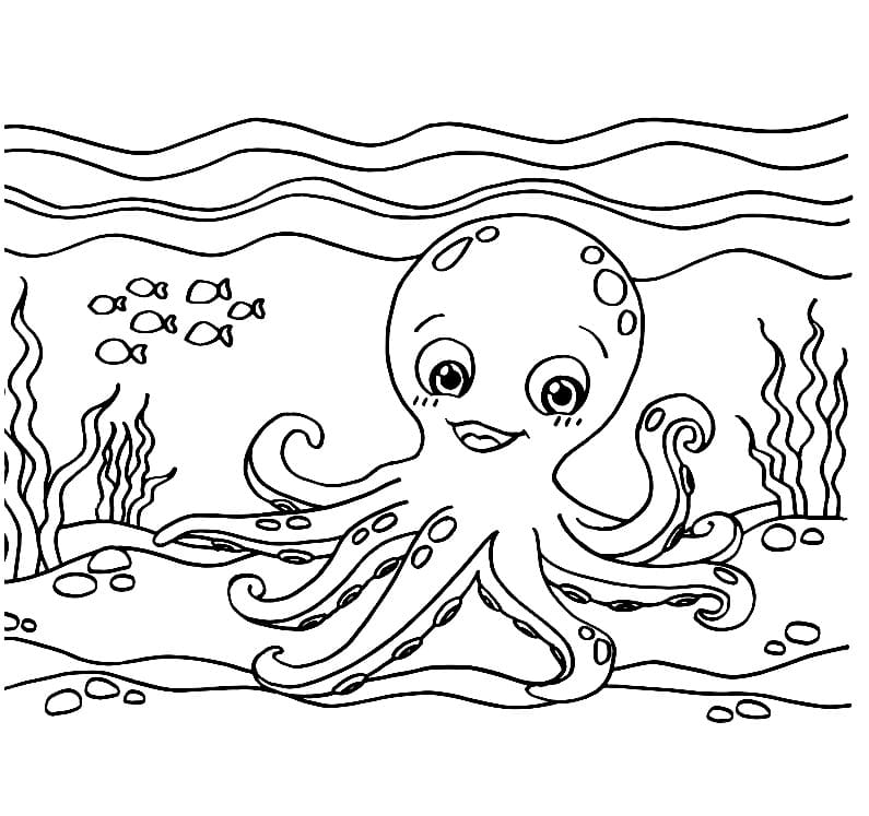 Dibujo gratuito Pulpo #194464 de la coleccion Animales para imprimir