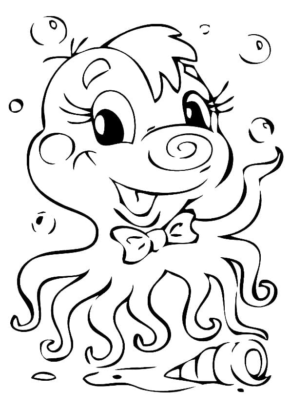 Dibujo gratuito Pulpo #194477 de la coleccion Animales para imprimir