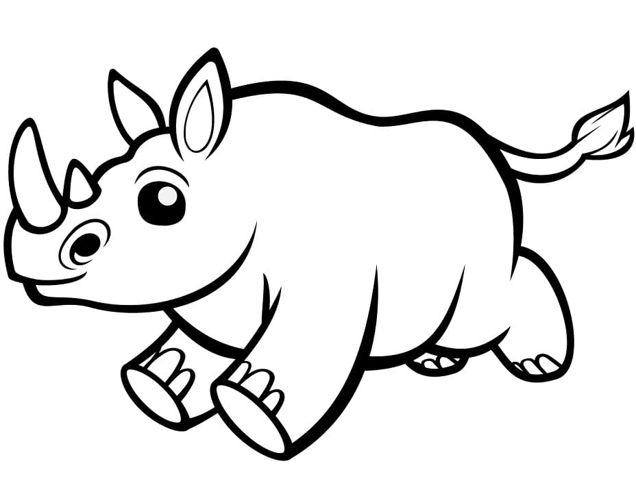 Dibujo gratuito Rinoceronte #206661 de la coleccion Animales para imprimir