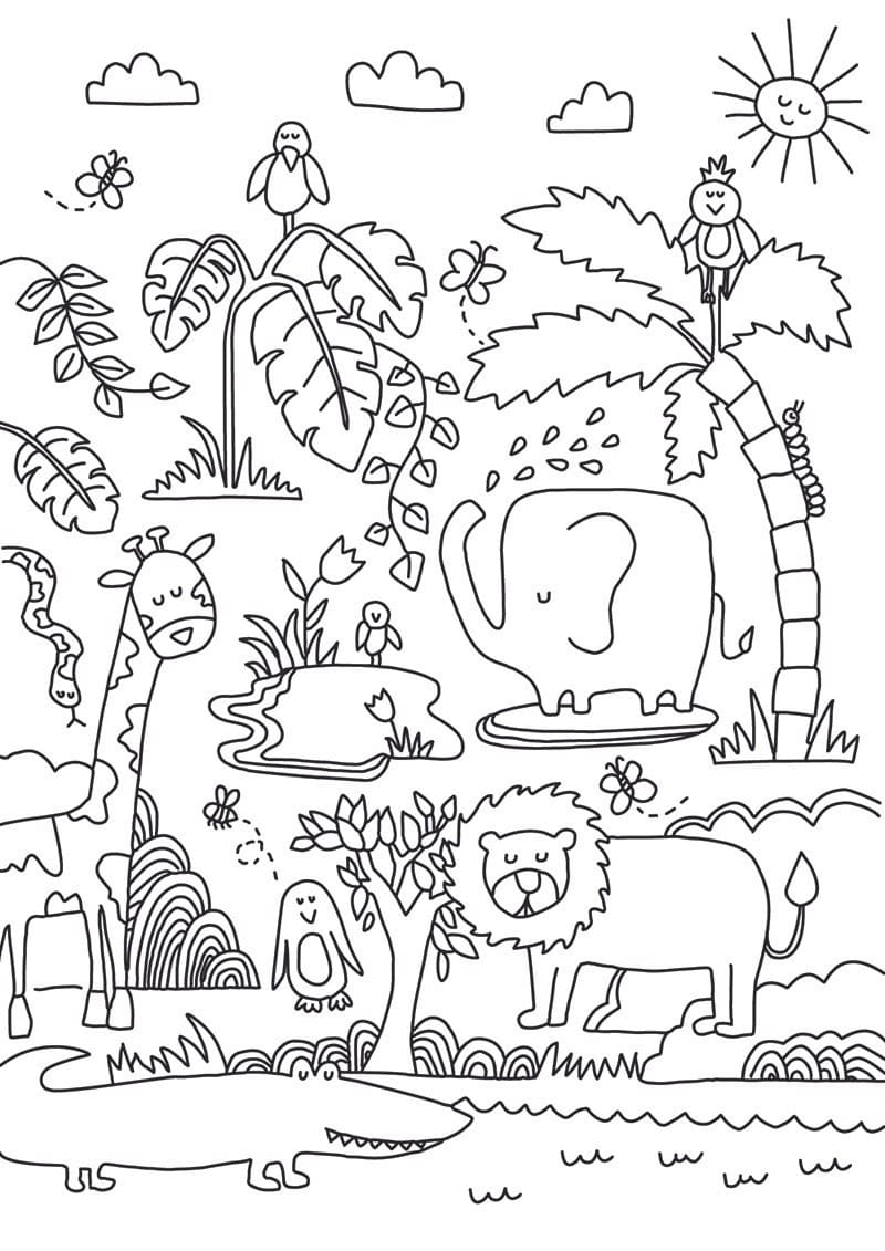 Dibujo gratuito Selva #181005 de la coleccion Animales para imprimir
