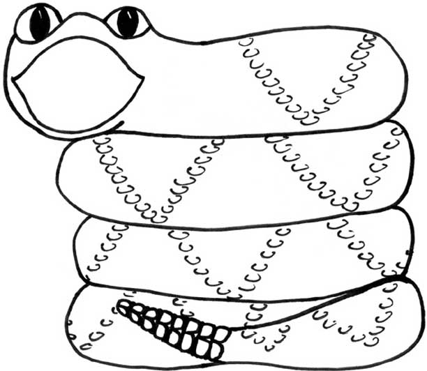 Dibujo para colorear: Serpiente (Animales) #14472 - Dibujos para Colorear e Imprimir Gratis