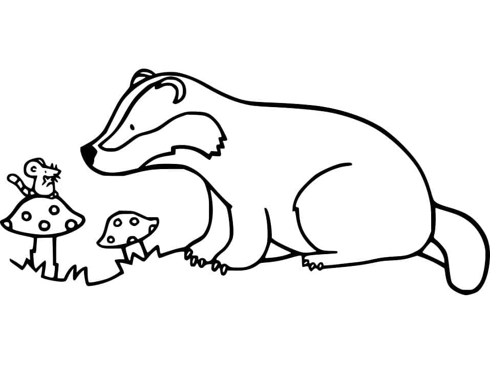 Dibujo gratuito Tejón #208856 de la coleccion Animales para imprimir