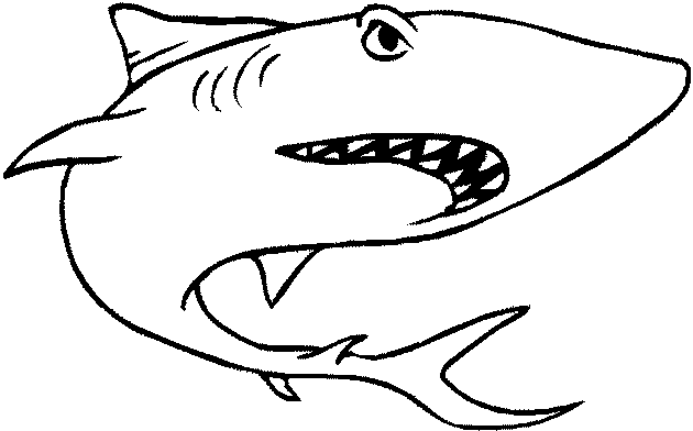 Dibujo para colorear: Tiburón (Animales) #14779 - Dibujos para Colorear e Imprimir Gratis
