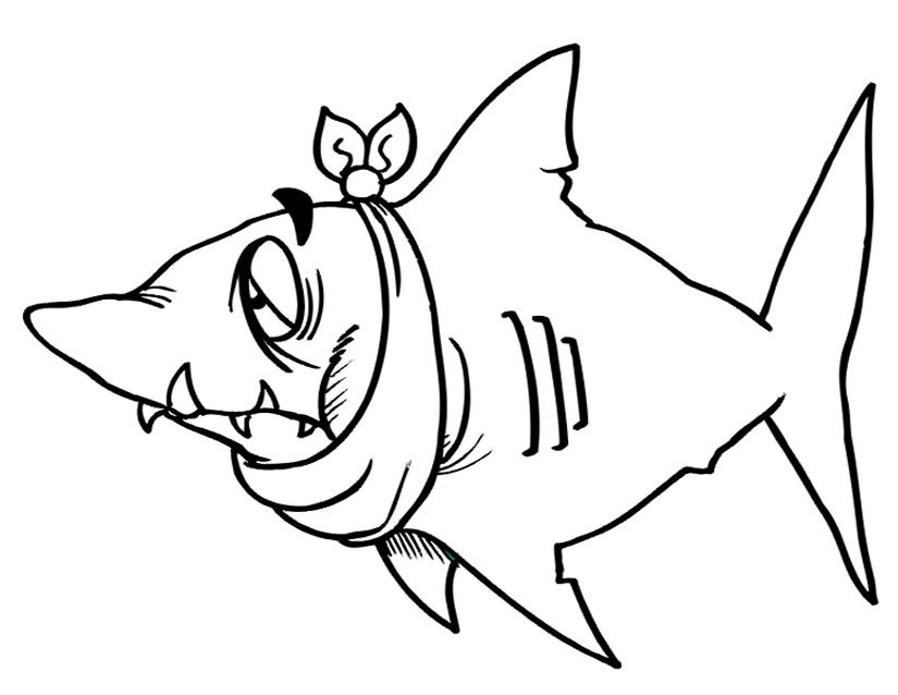 Dibujo para colorear: Tiburón (Animales) #14828 - Dibujos para Colorear e Imprimir Gratis