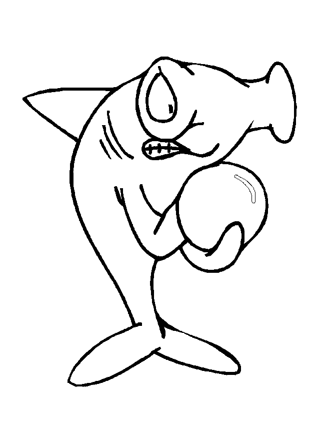 Dibujo para colorear: Tiburón (Animales) #14880 - Dibujos para Colorear e Imprimir Gratis