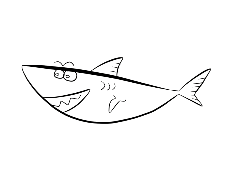 Dibujo para colorear: Tiburón (Animales) #14929 - Dibujos para Colorear e Imprimir Gratis