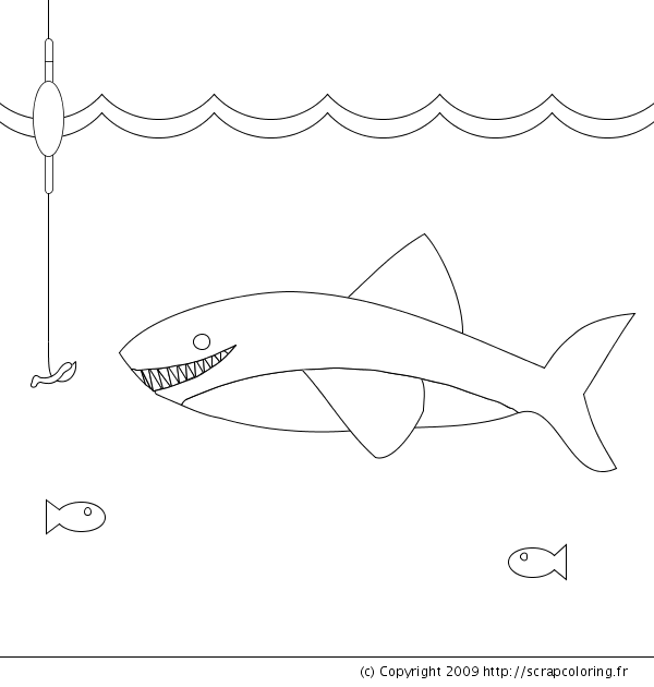 Dibujo para colorear: Tiburón (Animales) #14941 - Dibujos para Colorear e Imprimir Gratis