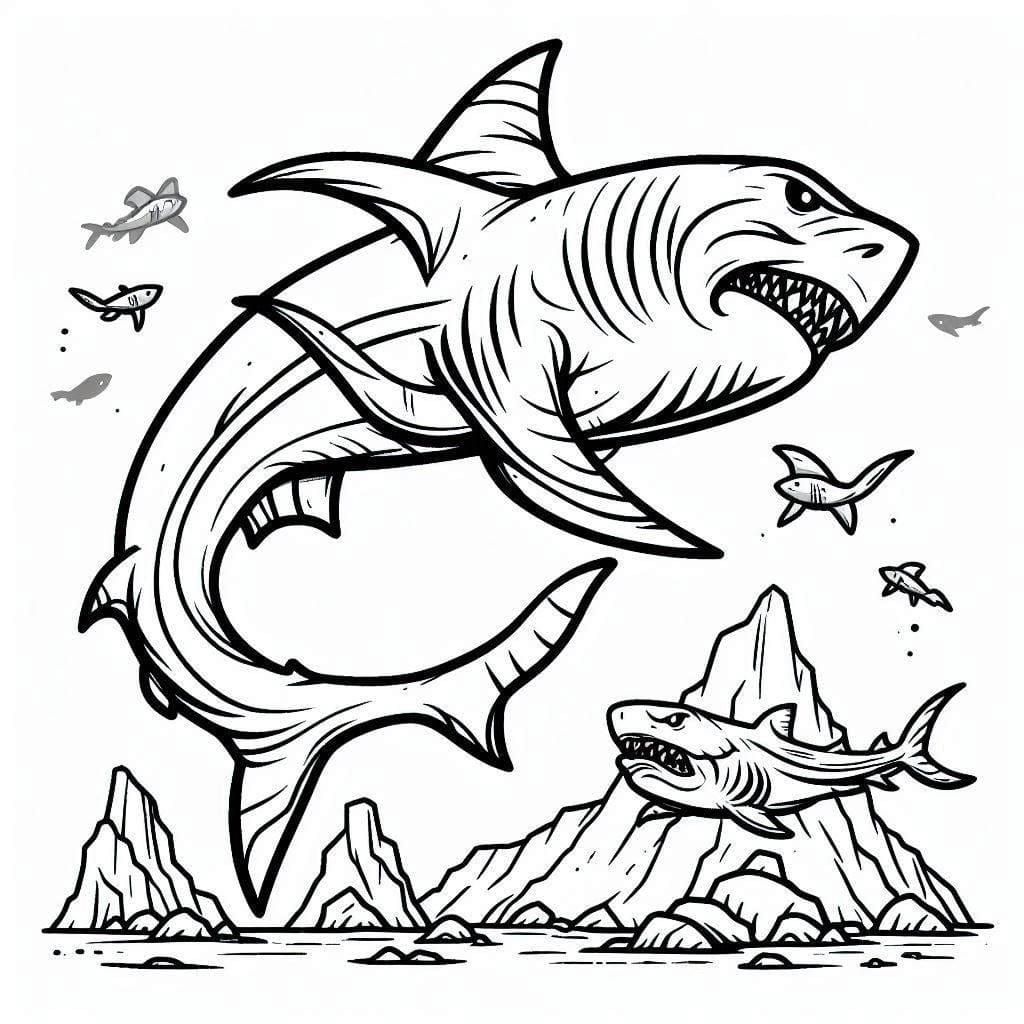 Dibujo gratuito Tiburón #217029 de la coleccion Animales para imprimir