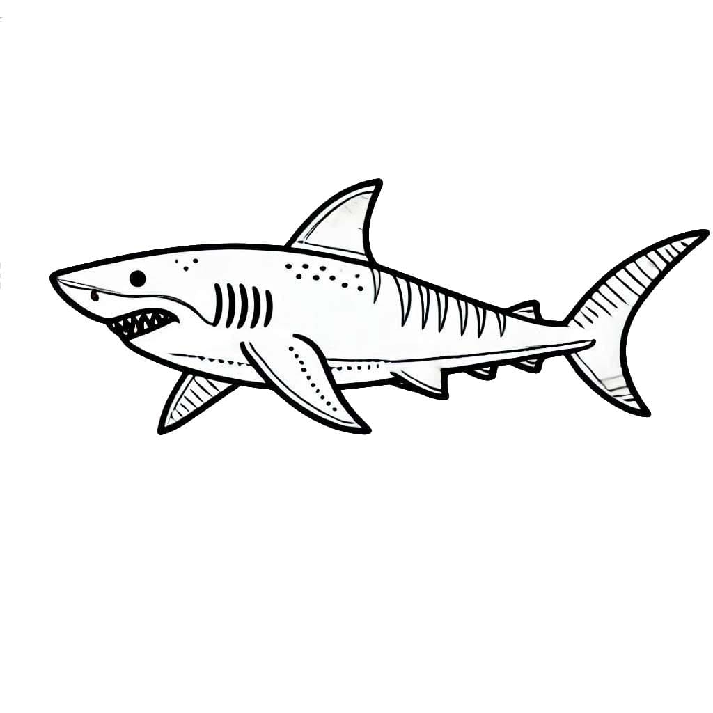 Dibujo gratuito Tiburón #217032 de la coleccion Animales para imprimir