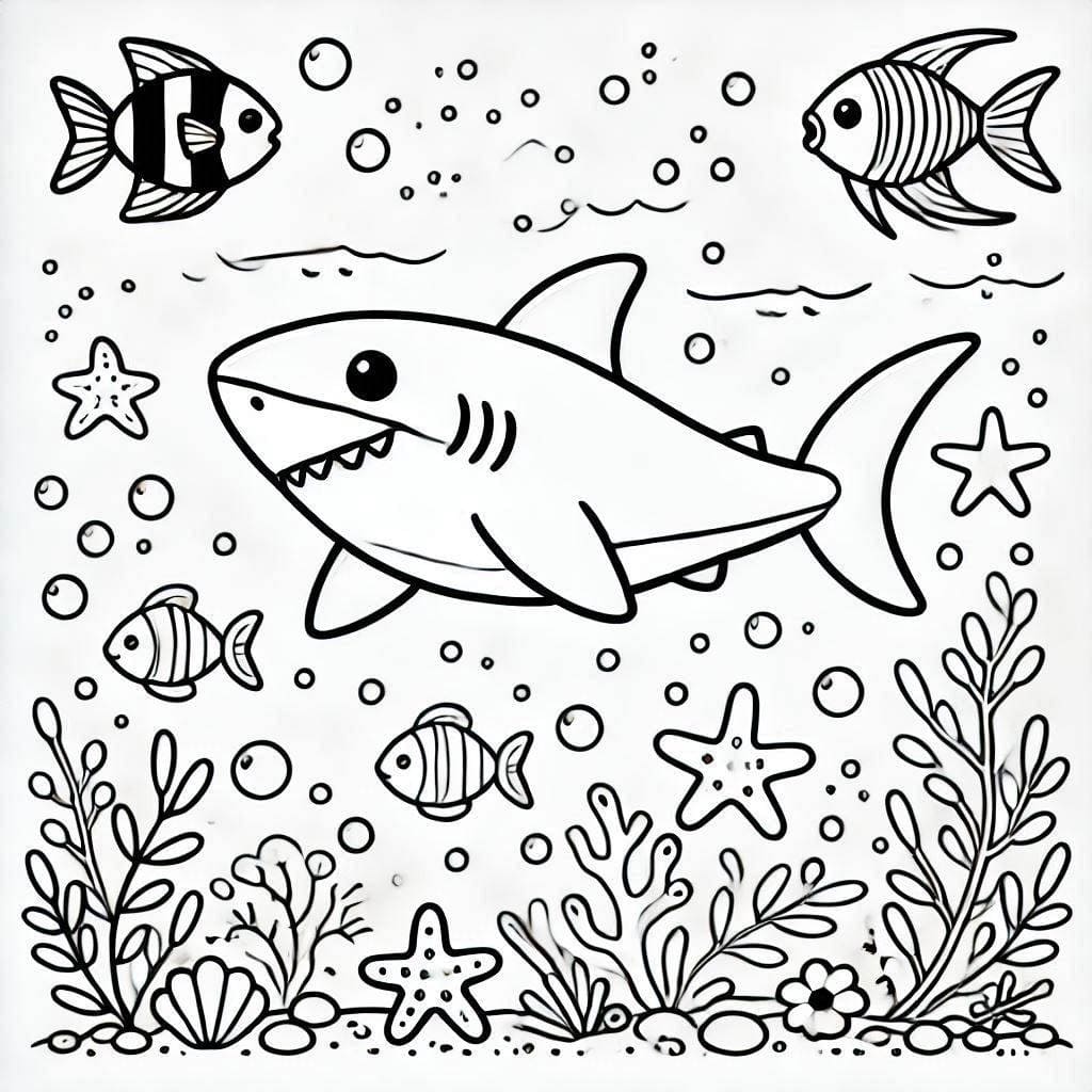 Dibujo gratuito Tiburón #217033 de la coleccion Animales para imprimir