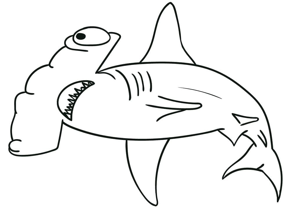 Dibujo gratuito Tiburón martillo #220994 de la coleccion Animales para imprimir