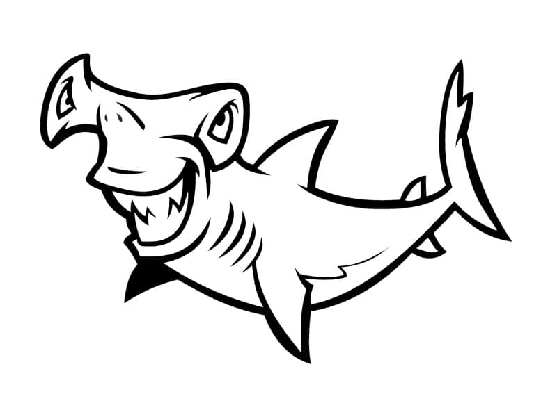 Dibujo gratuito Tiburón martillo #220998 de la coleccion Animales para imprimir
