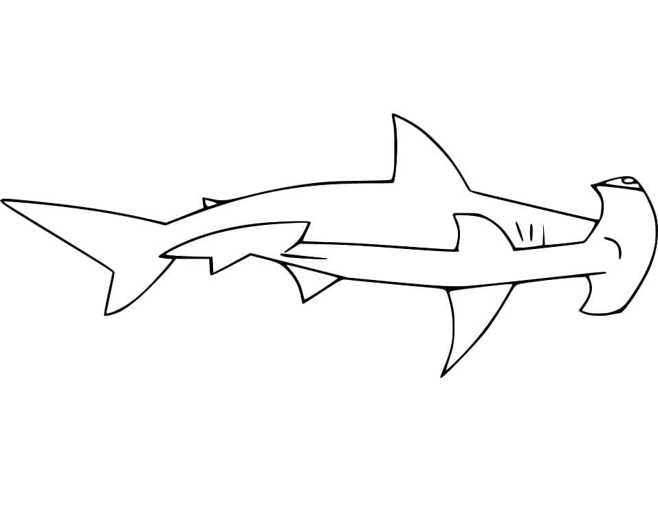 Dibujo gratuito Tiburón martillo #220999 de la coleccion Animales para imprimir