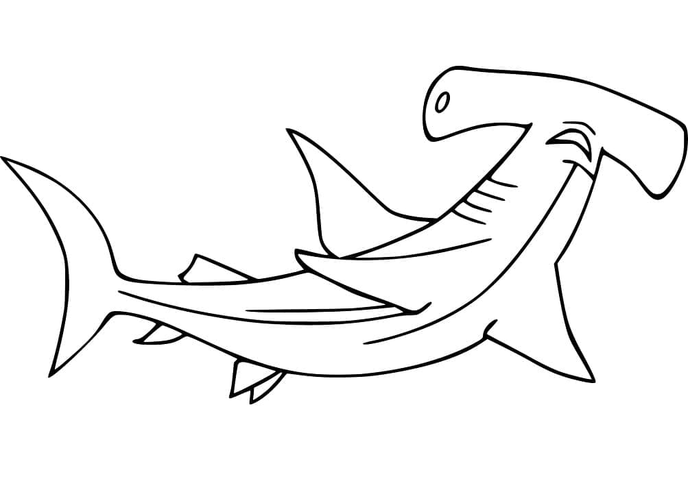 Dibujo gratuito Tiburón martillo #221021 de la coleccion Animales para imprimir