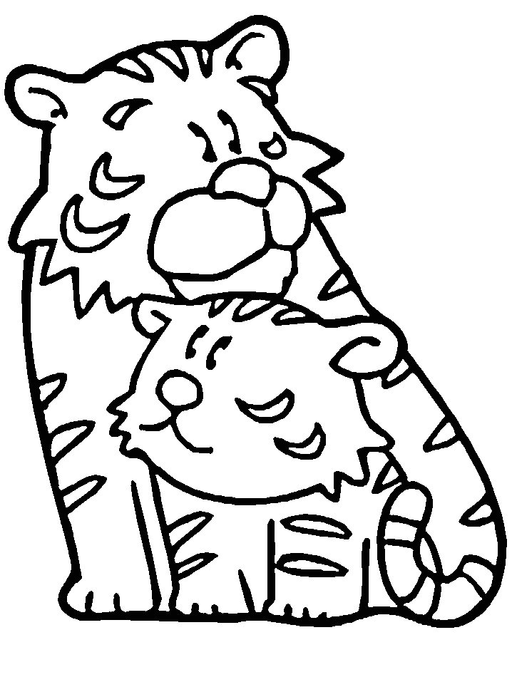 Dibujo para colorear: Tigre (Animales) #13639 - Dibujos para Colorear e Imprimir Gratis