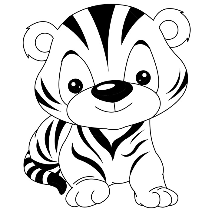 Dibujos de Tigre #13680 (Animales) para colorear – Páginas imprimibles  gratis