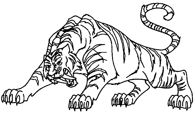 Dibujos de Tigre (Animales) para colorear y pintar – Páginas para imprimir