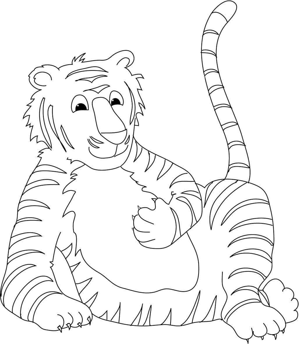Dibujo gratuito Tigre #174937 de la coleccion Animales para imprimir