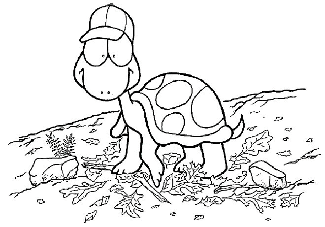 Dibujo para colorear: Tortuga (Animales) #13465 - Dibujos para Colorear e Imprimir Gratis