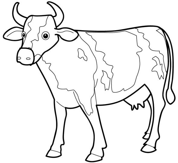 Dibujo para colorear: Vaca (Animales) #13190 - Dibujos para Colorear e Imprimir Gratis