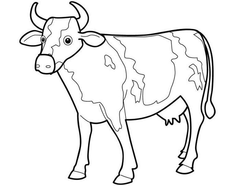 Dibujo para colorear: Vaca (Animales) #13197 - Dibujos para Colorear e Imprimir Gratis