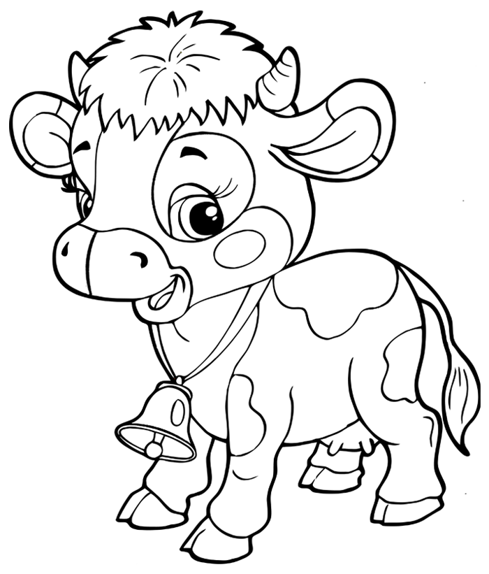 Dibujo para colorear: Vaca (Animales) #13199 - Dibujos para Colorear e Imprimir Gratis
