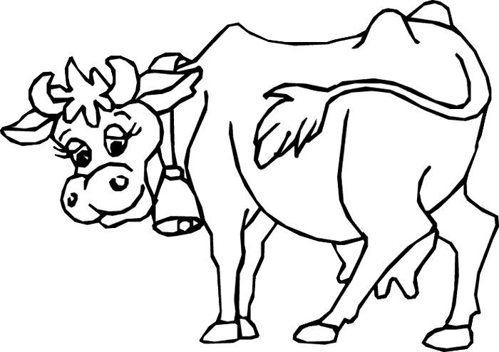 Dibujo para colorear: Vaca (Animales) #13215 - Dibujos para Colorear e Imprimir Gratis